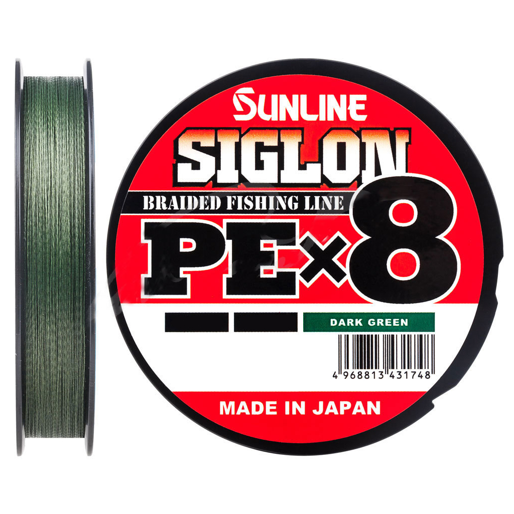 Шнур Sunline Siglon PE х8 300m 5.0/0.382mm 80lb/35.0kg Dark Green (1658.10.50) Шнур Sunline Siglon PE х8 300m 5.0/0.382mm 80lb/35.0kg Dark Green (1658.10.50)