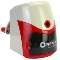 Optima mechanical pencil sharpener with automatic feed, red (O40697)