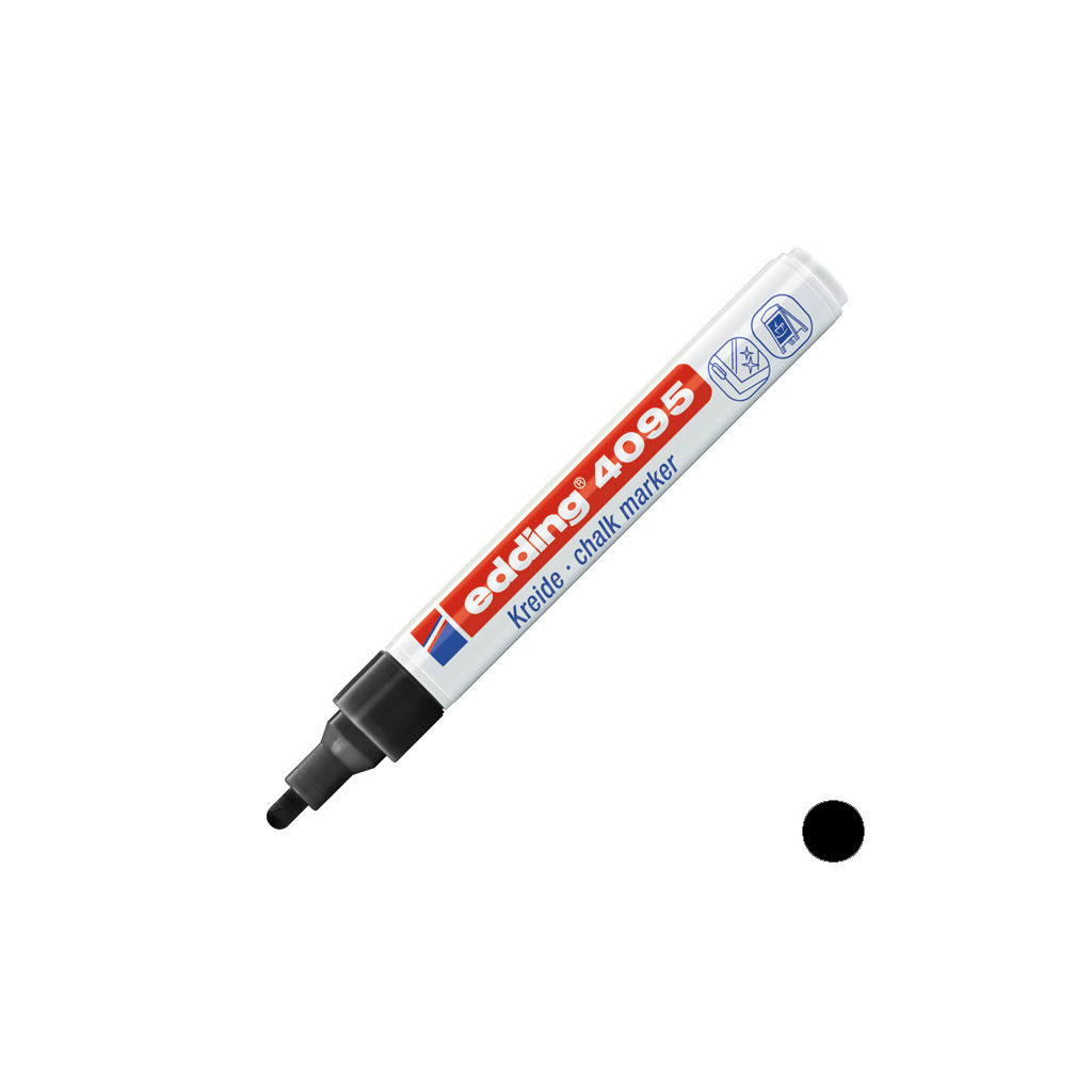Маркер Edding Спеціальний крейдяний Window 4095 2-3 мм Чорний (e-4095/01)