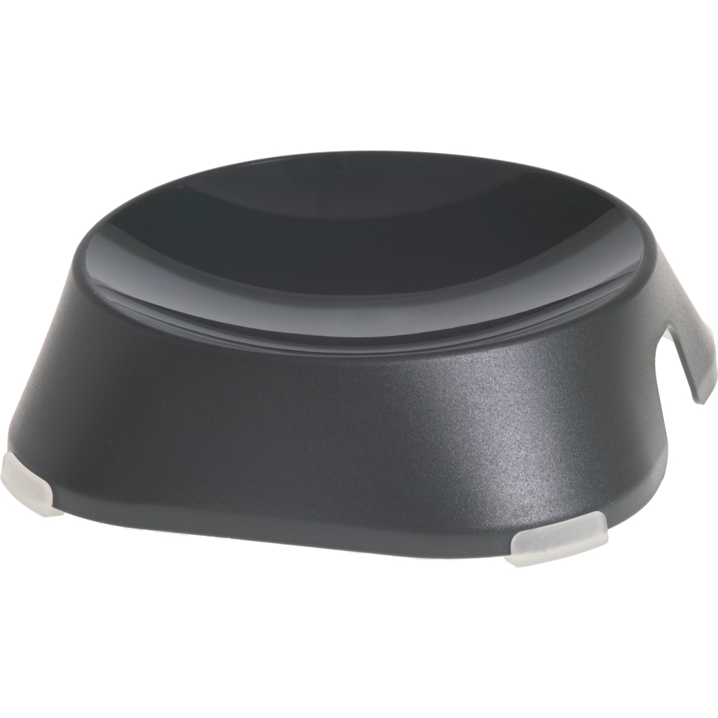 Посуд для котів Fiboo Flat Bowl миска без антиковзких накладок темно-сіра (FIB0134)