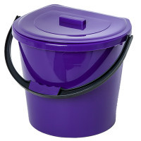 Household bucket Horizon Wall-mounted with lid Lilac 11 l (hor-02033/lilac)