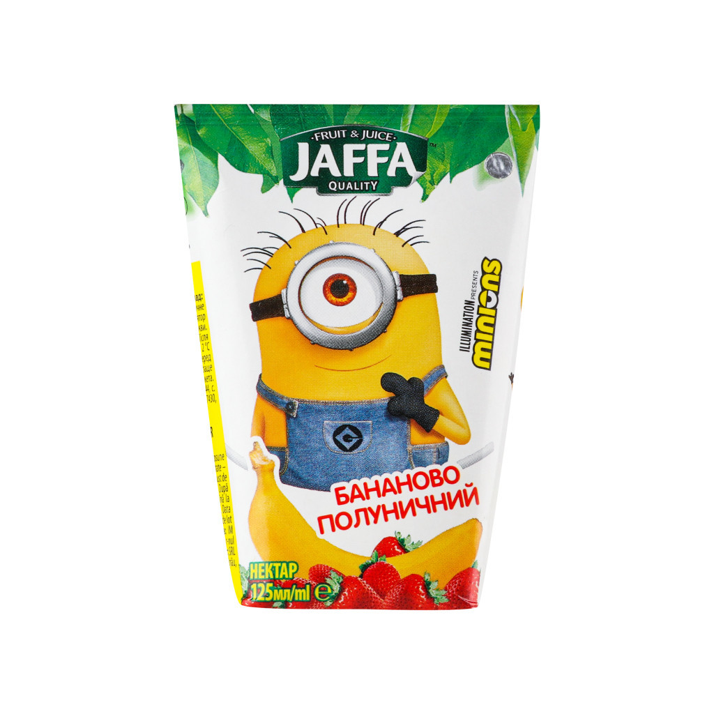 Сік дитячий Jaffa Minions Бананово-полуничний 125 мл (4820264290070)