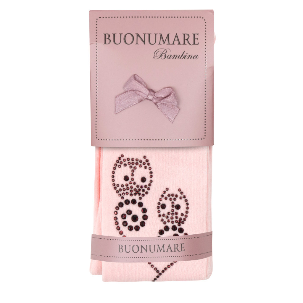 Колготки дитячі BNM зі стразами (M0C0302-1171-7G-pink)