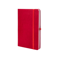 Notebook Optima A5 NEBRASKA, soft cover, eraser, white block line, red (O20124-03)