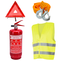 Poputchik technical assistance set with fire extinguisher VP-2 "Emergency" (VP-2+Sign+Rope+Vest) (33-019-IS)