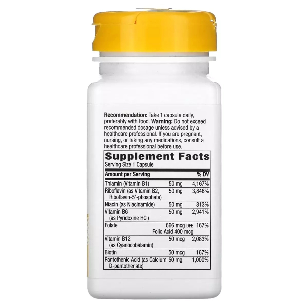 Вітамін Nature's Way Комплекс вітамінів B, B-50 Complex, 100 капсул (NWY-40511)