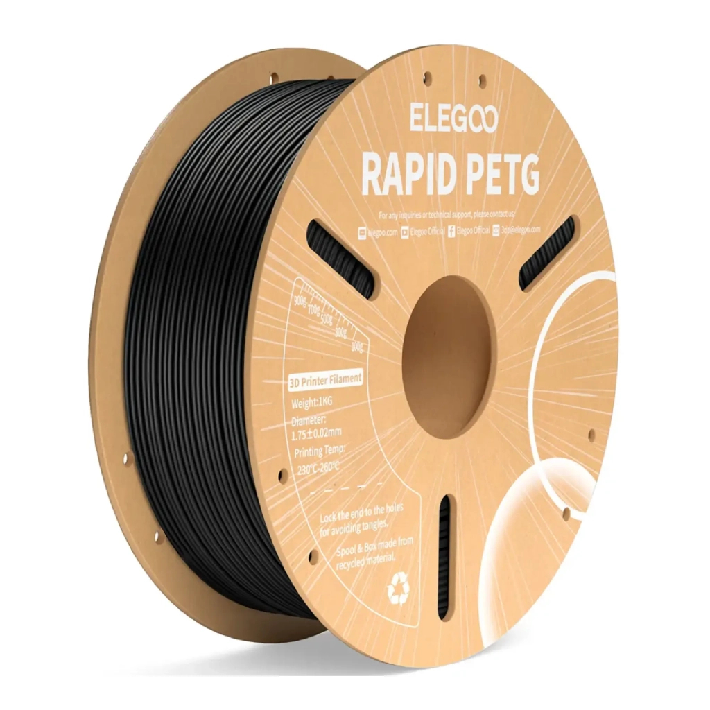 Пластик для 3D-принтера ELEGOO Rapid PETG 1кг, 1.75мм, black (50.203.0216) Пластик для 3D-принтера ELEGOO Rapid PETG 1кг, 1.75мм, black (50.203.0216)