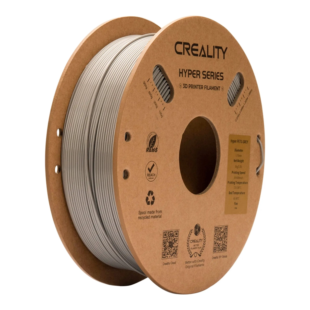 Пластик для 3D-принтера Creality Hyper PETG 1.75мм, grey, 1кг (3301030068)