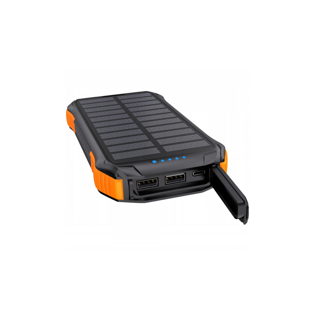 Повербанк Choetech 10000mAh 10W 2USB-A+USB-C,solar panel Black-Orange (B658-OR)