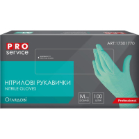 Медичні рукавички PRO service Оглядові нітрилові нестерильні неопудрені Розмір M Бірюзові 100 шт. (4823071665284)