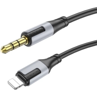 Кабель мультимедійний Lightning to 3.5mm M 1.0m black BOROFONE (6941991108327)
