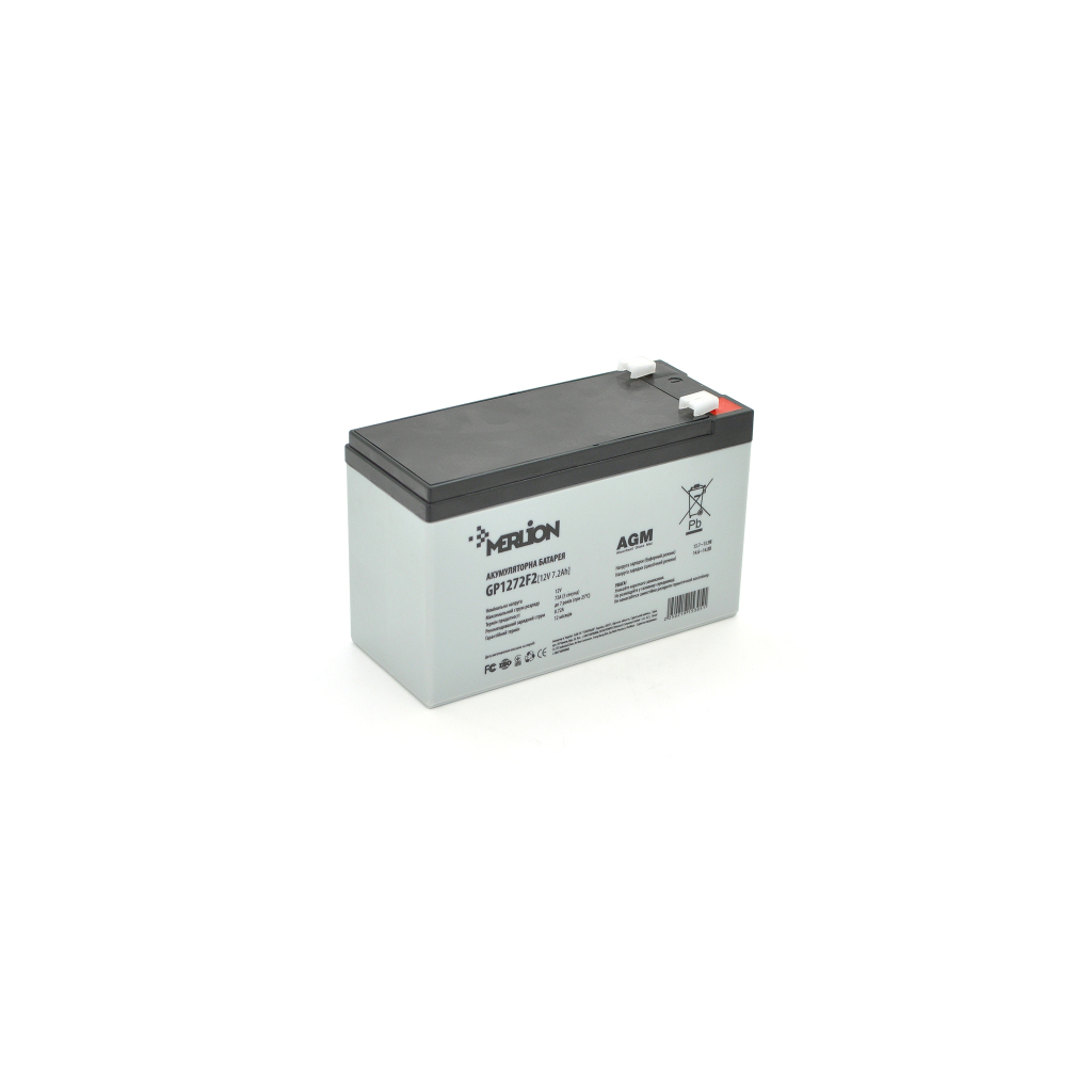 Батарея до ДБЖ Merlion GP1272F2 12V-7.2Ah (GP1272F2BW)