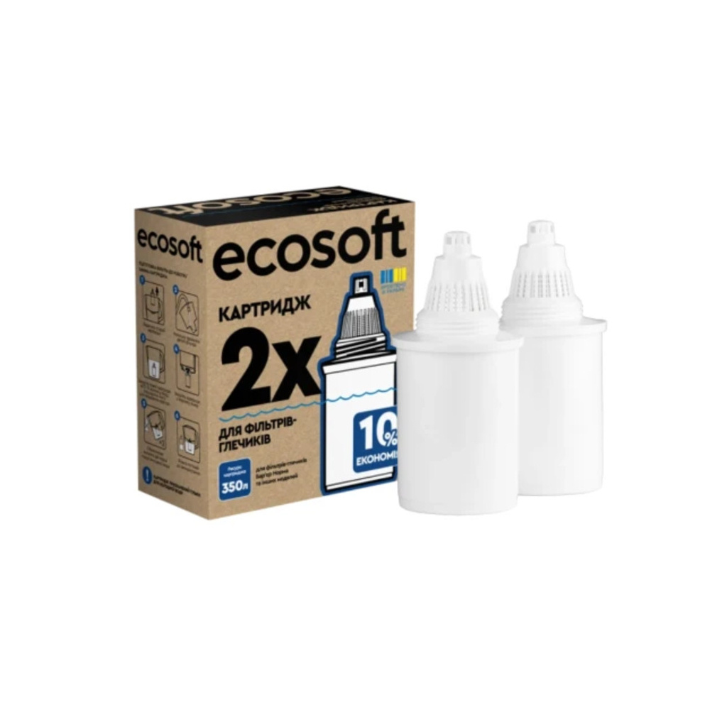 Картридж для фільтра глечика Ecosoft Бар''єр 2 шт (CRVK2BARECO)