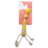Dog toy MISOKO&CO Rope with ribbon yellow 33 cm (MSKAKDT5905-G)