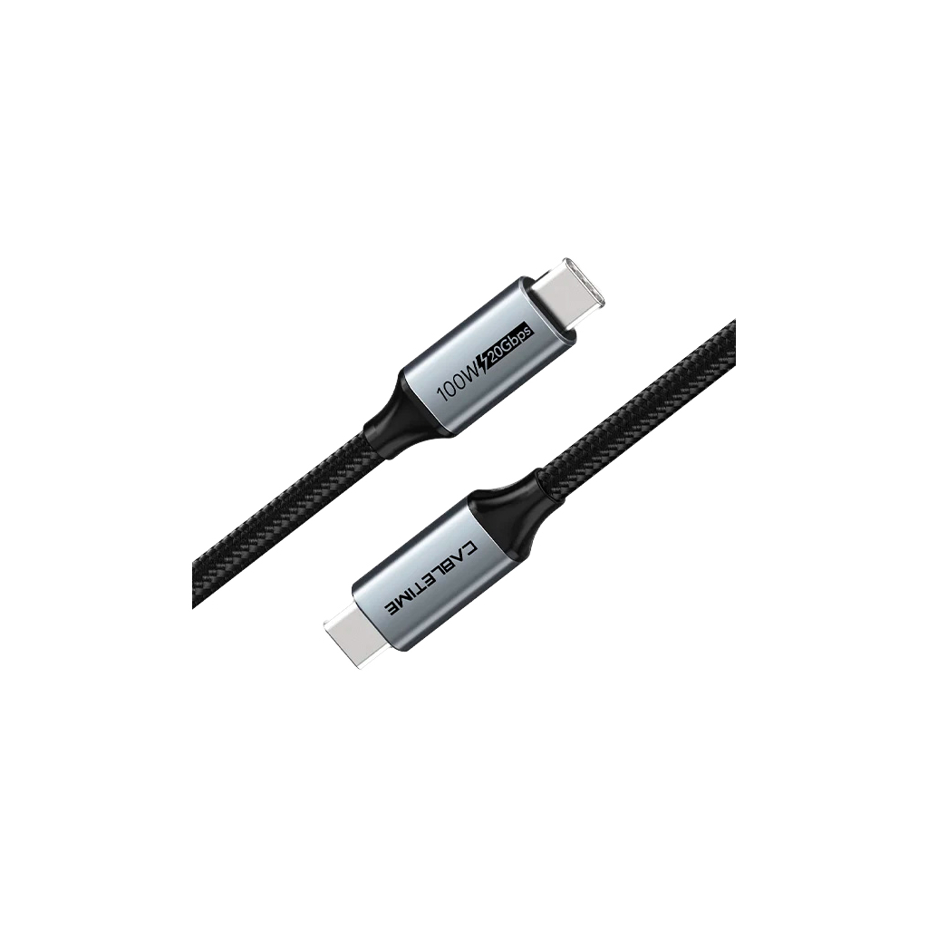 Дата кабель USB-C to USB-C 2.0m 100W USB3.1 20Gbps 4K60Hz Cabletime (CA914234) Дата кабель USB-C to USB-C 2.0m 100W USB3.1 20Gbps 4K60Hz Cabletime (CA914234)
