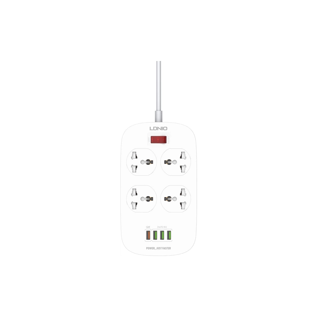 Мережевий фільтр живлення LDNIO SC4407Q 4роз. 4USB 2м (SC4407Q) Мережевий фільтр живлення LDNIO SC4407Q 4роз. 4USB 2м (SC4407Q)