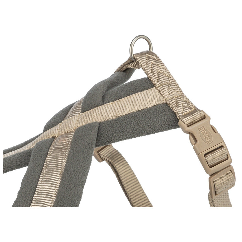 Шлея для собак Trixie Premium туристична L 60–100 см 25 мм пісочна (4053032677203)
