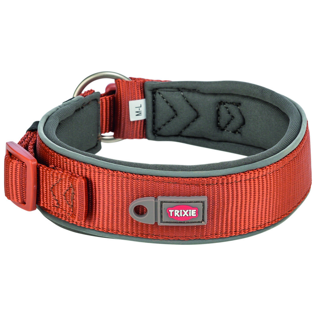Нашийник для тварин Trixie Premium екстраширокий S-M 33-42 см 35 мм рижо-графітовий (4053032677463)