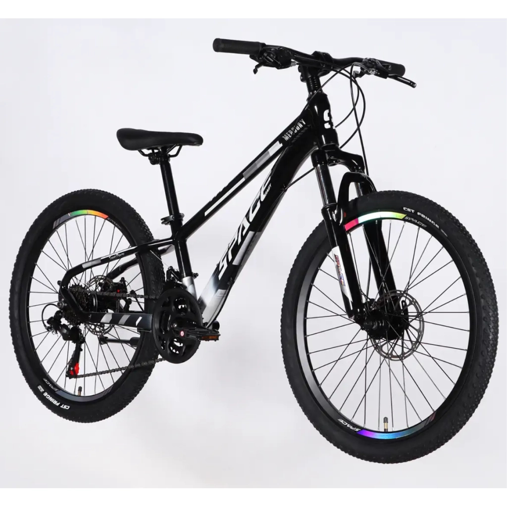 Велосипед Space 24" MERCURY DD FR рама-11" AL 2026 чорно-білий (OPS-SP-24-064)
