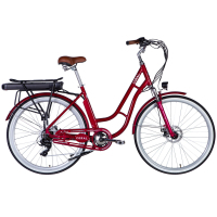 Електровелосипед Dorozhnik 28" eCORAL DD FR рама-19" 48B 13А*г 500Вт 2026 рубіновий (ELB-D-28-117)