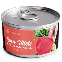 Canned food for cats Savory tuna fillet with mackerel in jelly 70 g (4820261920970)