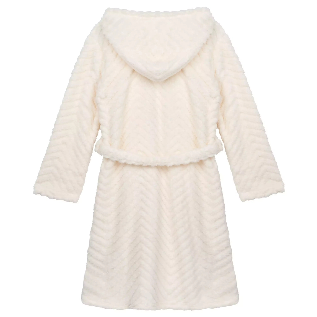 Халат Ardesto жіночий Zigzag, розмір XXL, 100% поліестер, білий (ART2120LWX)