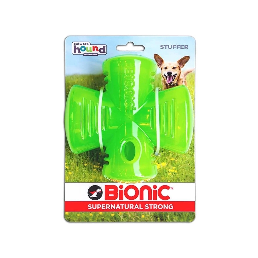 Іграшка для собак Bionic Стаффер зелений 12.5 см (0700603300865)