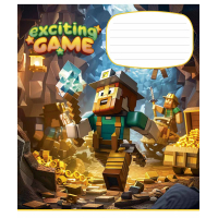 Зошит Школярик Exciting game 12 аркушів клітинка (012-3438K)