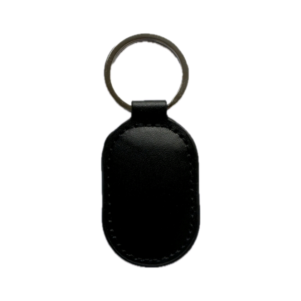 Брелок з чіпом Merlion ID Em-Marine, 125kHz, EM-Leather, овальний, у шкіряному чохлі, black (EM-Leather овальный)