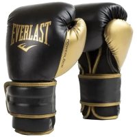 Everlast PowerLock Boxing Training Gloves P00002662 Black Gold 12oz (009283611972)