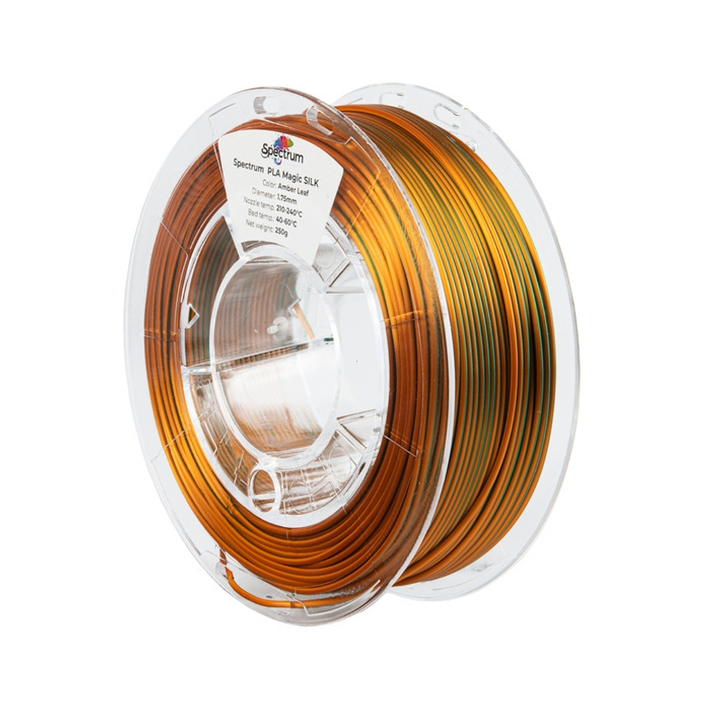 Пластик для 3D-принтера Spectrum PLA Magic SILK 1.75mm 0.25kg Amber Leaf (81394)