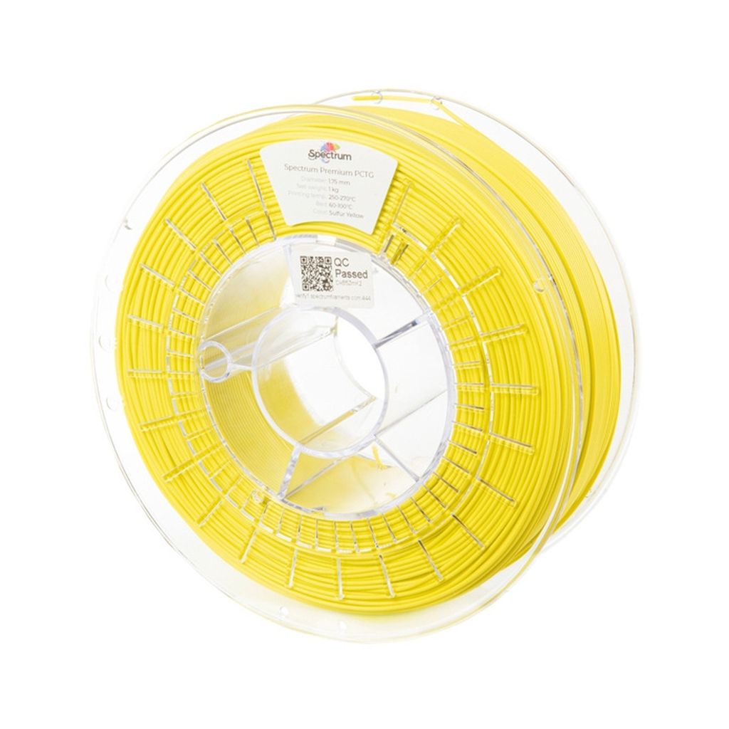 Пластик для 3D-принтера Spectrum PCTG Premium 1.75mm 1kg Yellow, Sulfur RAL 1018 (80661)