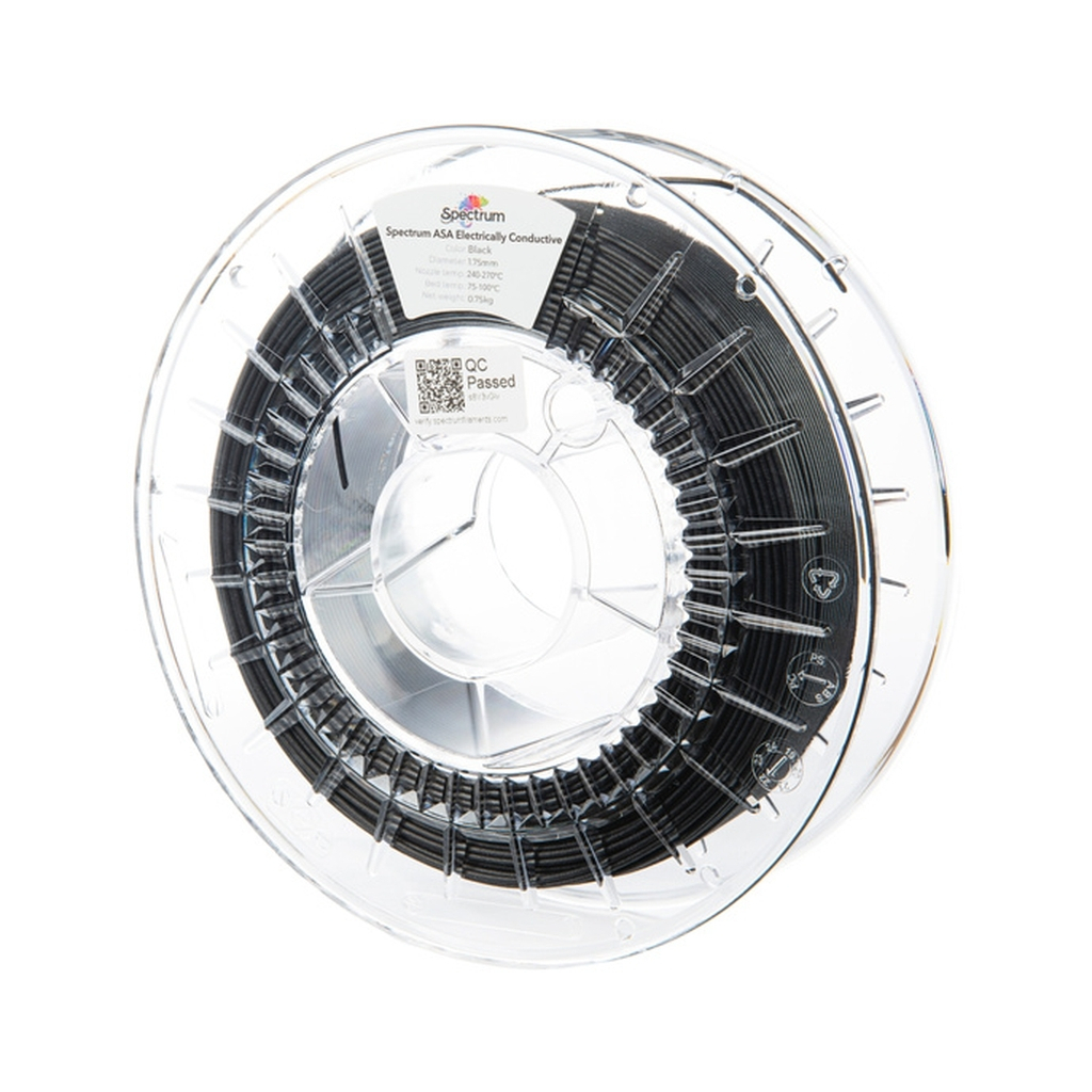 Пластик для 3D-принтера Spectrum ASA Electrically Conductive 1.75mm 0.75kg Black (81592)