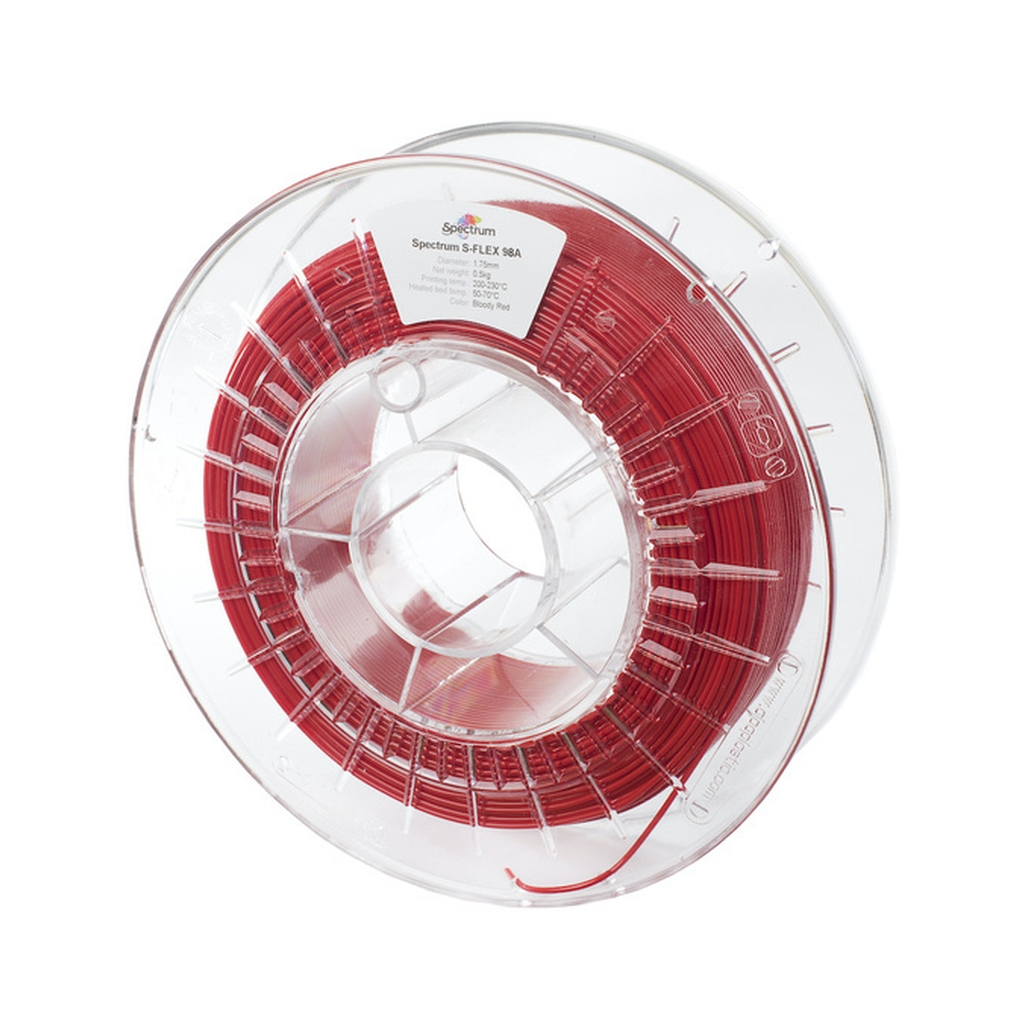 Пластик для 3D-принтера Spectrum S-Flex 98A 1.75mm 0.5kg RED, BLOODY (80515)