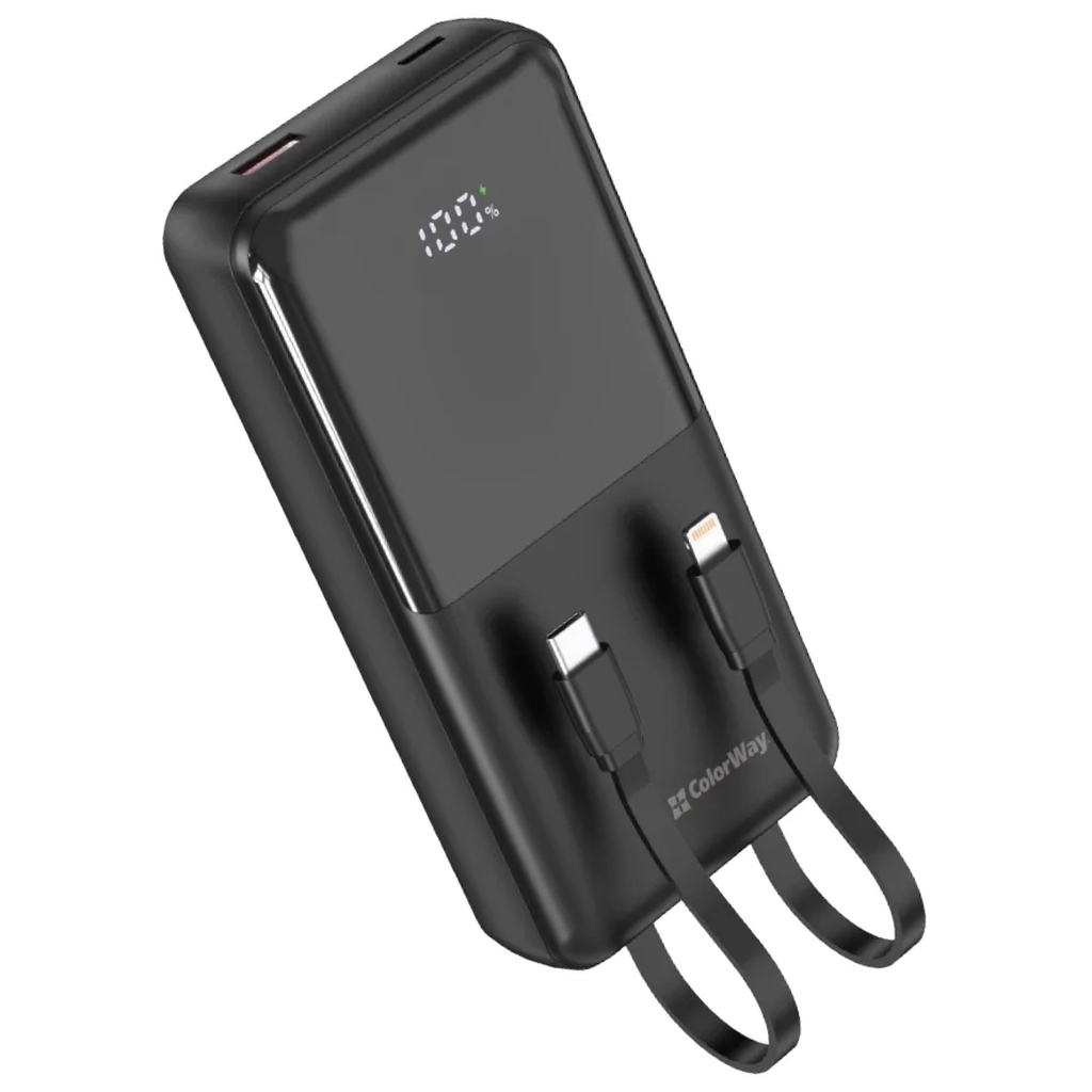 Повербанк ColorWay 20 000 mAh DigiPower PD/22.5W, QC/4.0, Black (CW-PB200LP01BK) Повербанк ColorWay 20 000 mAh DigiPower PD/22.5W, QC/4.0, Black (CW-PB200LP01BK)