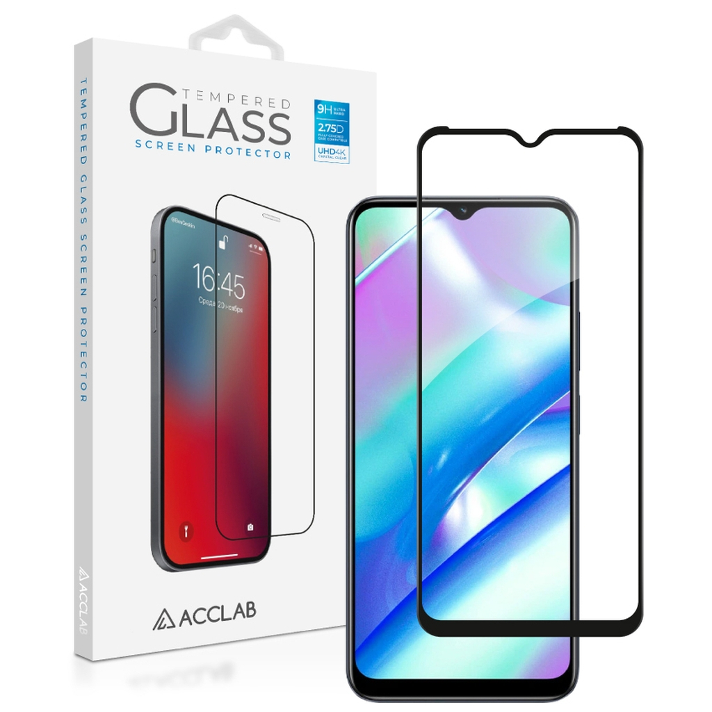 Скло захисне ACCLAB Full Glue Realme C33 Black (1283126551819)