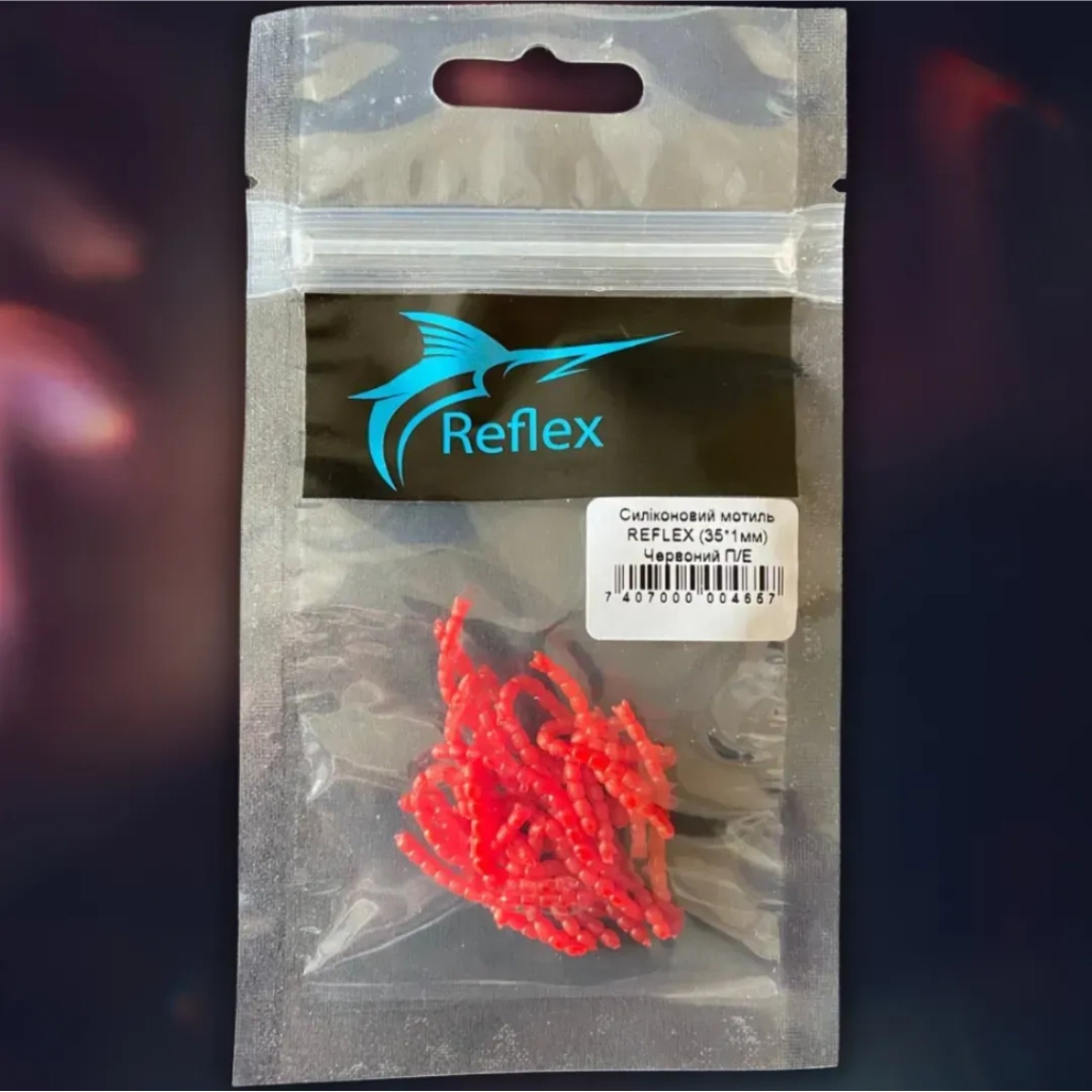 Силікон рибальський Reflex Мотиль 35*1мм Червоний П/Е європідвіс (7407000004657) Силікон рибальський Reflex Мотиль 35*1мм Червоний П/Е європідвіс (7407000004657)