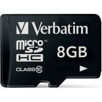 Карта пам'яті Verbatim 8GB microSDHC class 10 (44012)