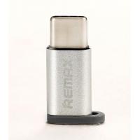 Перехідник Feliz MicroUSB to Type C, silver Remax (RA-USB1-SILVER)