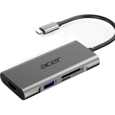 Acer 7in1 Type C dongle port replicator 1 x HDMI, 3 x USB3.2, 1 x SD/TF, 1 x PD (HP.DSCAB.008)