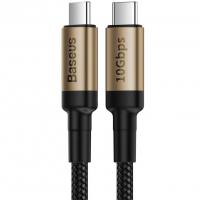 Дата кабель USB-C to USB-C 1.0m USB 3.1 5A gold-black Baseus (CATKLF-SV1)