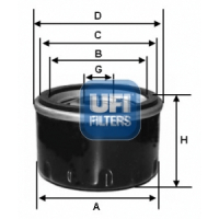 Oil filter UFI 23.616.00