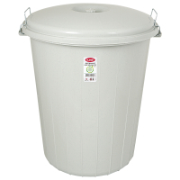 Контейнер для сміття Planet Household №5 Із защіпками так кришкою Сірий 90 л (6836)