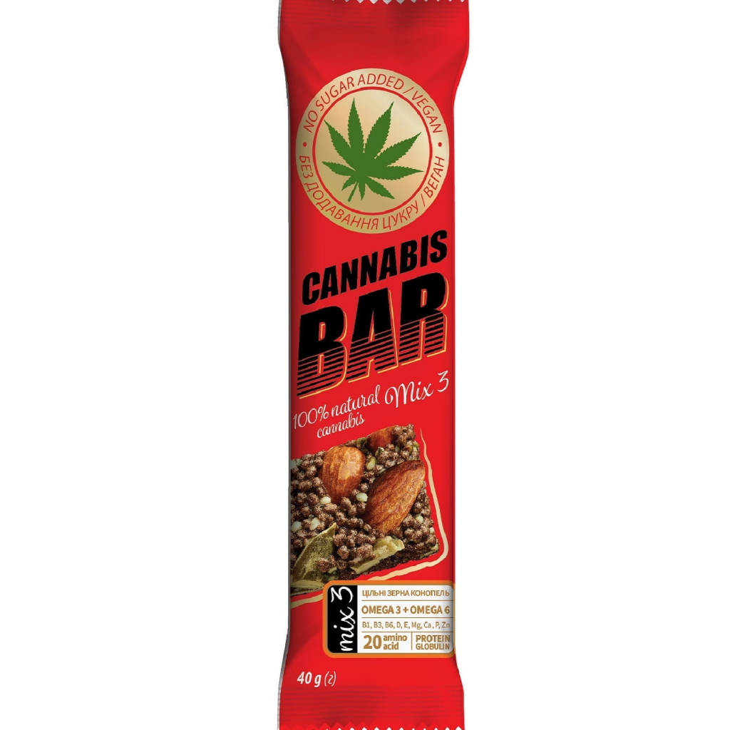 Батончик Вітапак Cannabis Bar с ореховым миксом + семена канна (4820113926204)