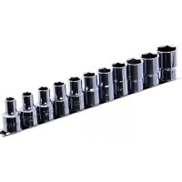Набір головок Toptul 12-гранних на планці 1/2" 11од. 8-22мм (GAAQ1601U-12)