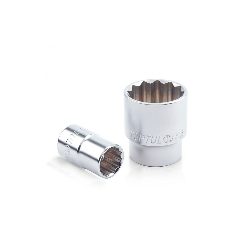 Набір головок Toptul 12-гранних на планці 1/2" 11од. 8-22мм (GAAQ1601U-12)
