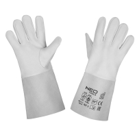 Neo Tools welder's protective gloves goat skin, protection against burning and metal splash, p.11, white (97-653)