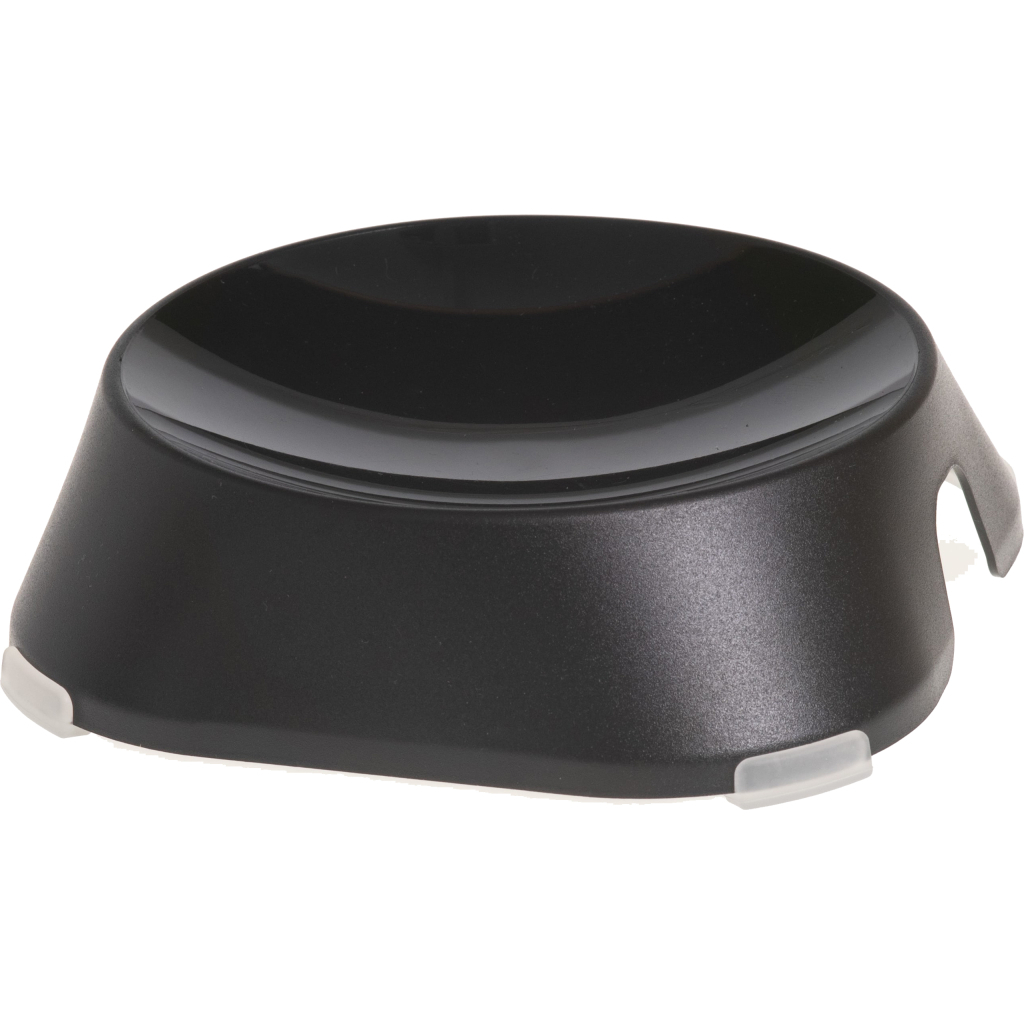 Посуд для котів Fiboo Flat Bowl миска без антиковзких накладок чорна (FIB0131)