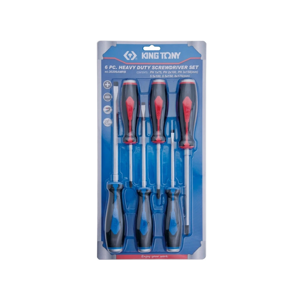 Набір викруток KING TONY 6 шт. (30206AMRB) Набір викруток KING TONY 6 шт. (30206AMRB)