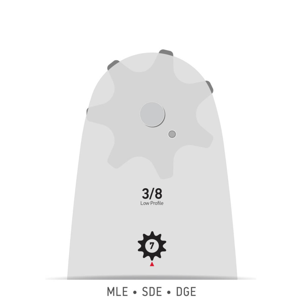 Шина для ланцюгової пили Oregon 3/8'', 1.1 мм, довжина 12''/30 см (124MLEA041)